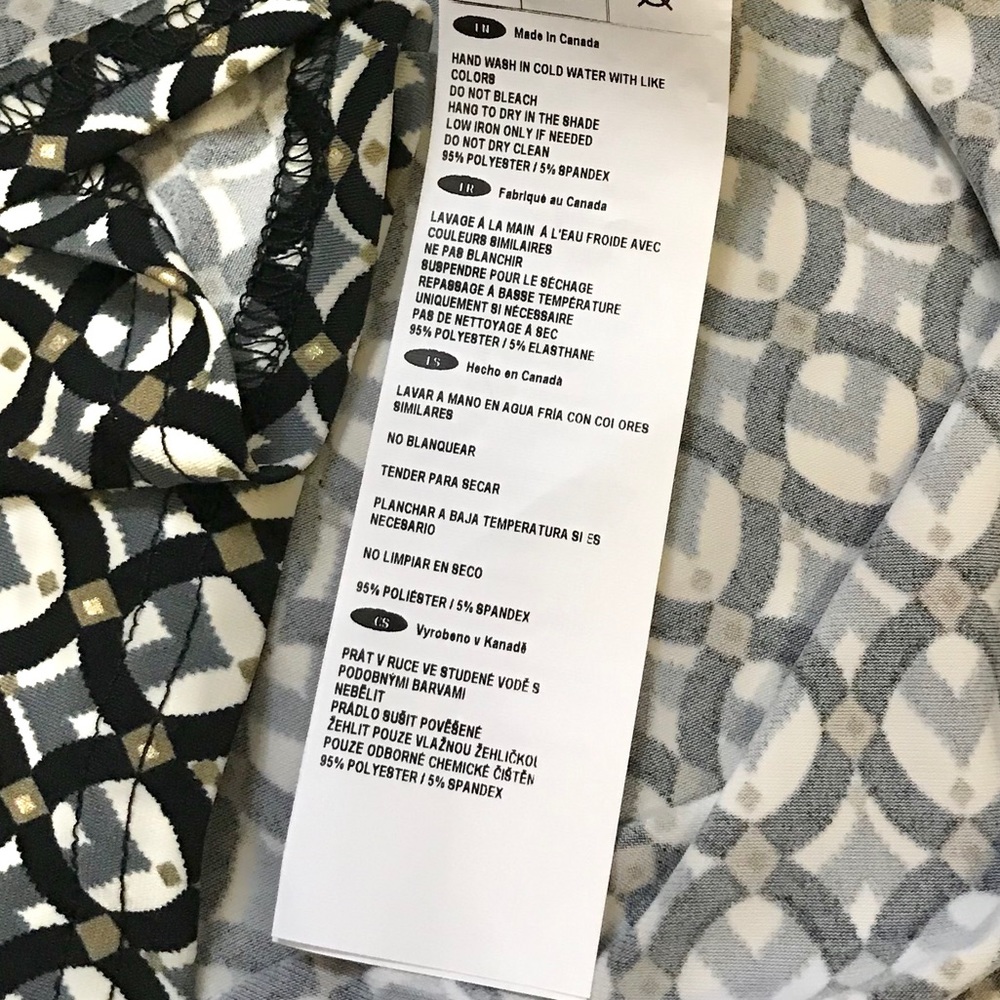 Joseph Ribkoff midi dress print design women sz 12 - Picture 5 of 6